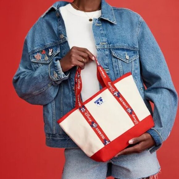 Old Navy x Disney Mini Tote Bag Mickey Mouse Canvas - Picture 3 of 7